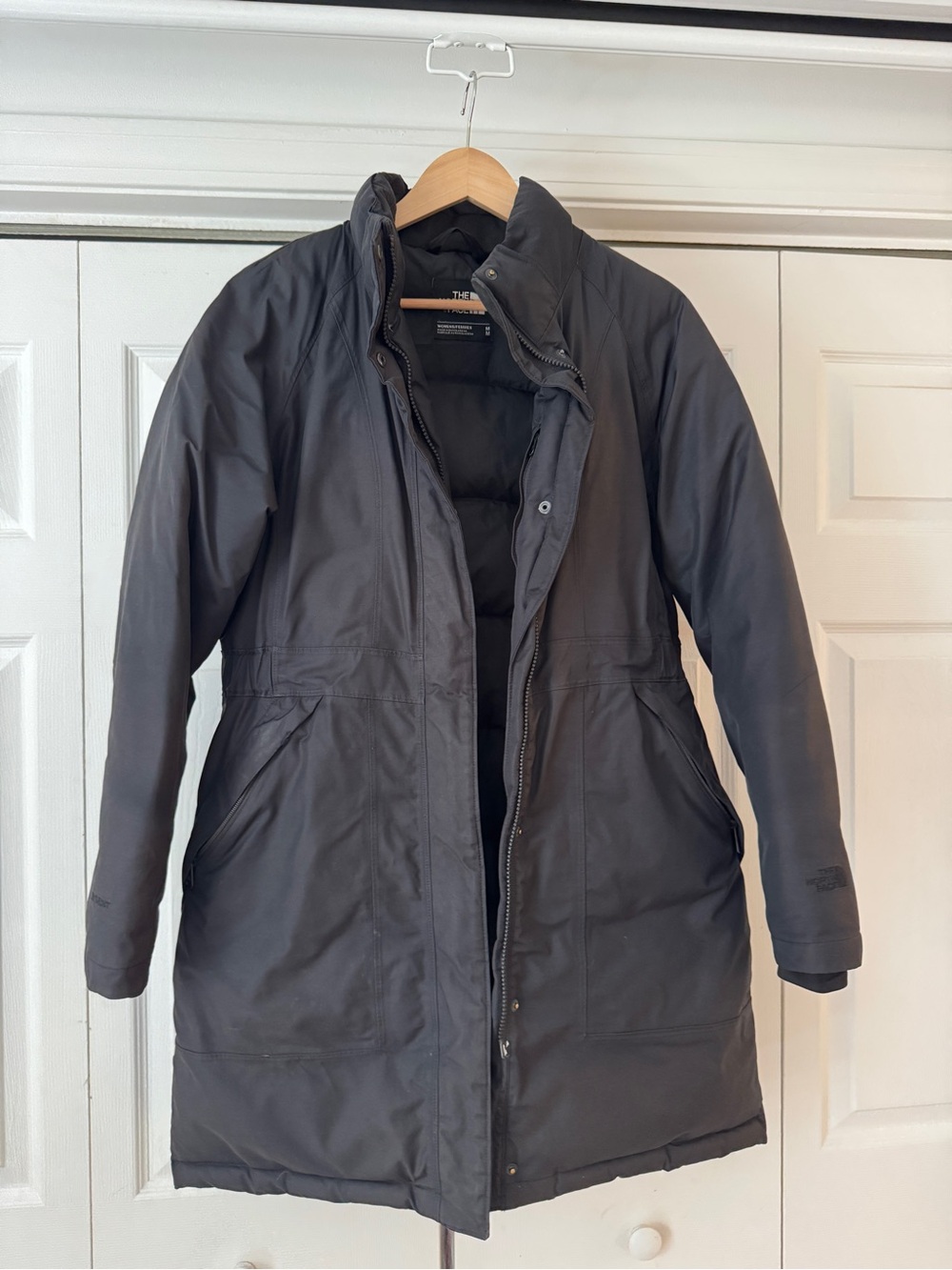 The North Face Women's Black Long Insulated Trench Coat